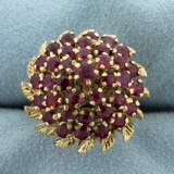 2ct Tw Natural Ruby Ring In 18k Yellow Gold