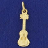 Acoustic Guitar Pendant In 14k Yellow Gold