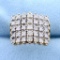 1ct Total Weight Diamond Cluster Ring In 14k Gold