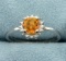 Citrine Sunburst Ring In Sterling Silver