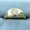 Men's 2/3 Carat Solitaire Diamond Ring In 14k Yellow Gold