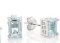 2.5ctw Sky Blue Topaz Emerald Cut Earring And Pendant Set In Sterling Silver