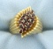 1/2ct Total Weight Garnet Ring In 14k Yellow Gold