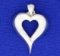 Heart Pendant In 14k White Gold