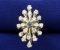 Diamond And Alexandrite Ring In 14k White Gold