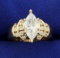 2.5ct Tw Cz Engagement Ring In 14k Yellow Gold