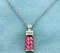 Morganite And Diamond Pendant With Chain In 14k White Gold