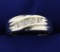 1/4ct Tw Men's Anniversary Or Wedding Diamond Ring Band In 14k White Gold