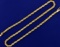 18 1/2 Inch Unique Rectangular Link Rope Style Neck Chain In 14k Yellow Gold