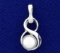 Akoya Pearl And Diamond Drop Pendant In 14k White Gold