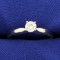 1/4ct Solitaire Diamond Ring In 14k White Gold