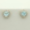 Sky Blue Topaz And Diamond Heart Earrings In 14k Yellow Gold