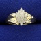 Cluster Diamond Ring In 10k Yellow And White Gold