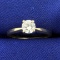 1/2ct Solitaire Cz Engagement Ring In 14k Yellow Gold