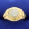 Men's 1/2ct Tw President Style Diamond Ring In 14k Yellow Gold