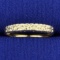 Flower Pattern Band Ring In 14k Yellow And White Gold