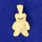 Teddy Bear Pendant In 14k Yellow Gold