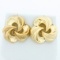 Large Designer Triple Loop Earrings In 10k Yellow Gold