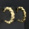 Heart Hoop Earrings In 10k Yellow Gold