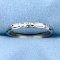 Unique Vintage White Gold Wedding Band Ring In 14k White Gold