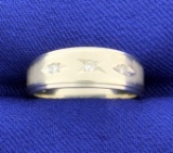 Unique Diamond Wedding Or Engagement Band Ring In 14k White Gold