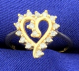 1/3 Ct Tw Diamond Heart Ring In 14k Yellow Gold