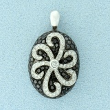 1 Ct Tw Black & White Diamond Pendant