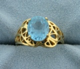 3ct Blue Topaz Ring