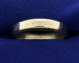 Men's White Gold Wedding Band Ring