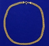 Italian Made 15 1/2 Inch Woven S-link Neck Chain