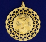 Nefertiti Egyptian Queen Pendant In 18k Gold