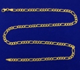 20 Inch Figaro Link Neck Chain In 14k Gold