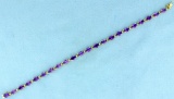 11 Ct Tw Amethyst Gold Bracelet