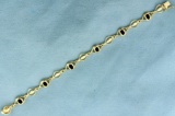 7 Inch Onyx Bracelet In 14k Yellow Gold