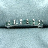 Natural Alexandrite Band Ring In 18k White Gold