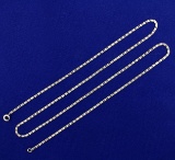 25 1/2 Inch Link Designer Link Neck Chain In Sterling Silver