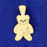 Teddy Bear Pendant In 14k Yellow Gold