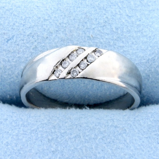 Diamond Wedding Band Ring In Platinum