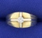 Vintage .3 Ct Men's Diamond Ring In 14k Yellow Gold