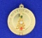 Merry Christmas/happy New Year Charm In 14k Yellow Gold