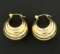 Wide Hoop Earrings In 14k Yellow Gold
