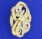 Vintage Diamond Pendant In 14k Yellow And White Gold
