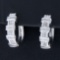1.5ct Tw Diamond Hoop Earrings In 10k White Gold