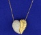 1 Ct Tw Micro Pave Set Diamond Heart Pendant On Chain In 14k Gold