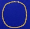 Italian Made 15 1/2 Inch Woven S-link Neck Chain