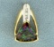 Mystic Topaz And Diamond Pendant