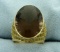 20ct Smokey Topaz Statement Ring In 18k Yellow Gold