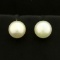 Akoya Pearl Stud Earrings In 14k Yellow Gold