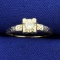 Vintage Round Solitaire Diamond Ring In 14k And 18k Yellow And White Gold