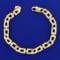 Nugget Style Link Bracelet In 10k Yellow Gold